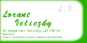 lorant veliczky business card